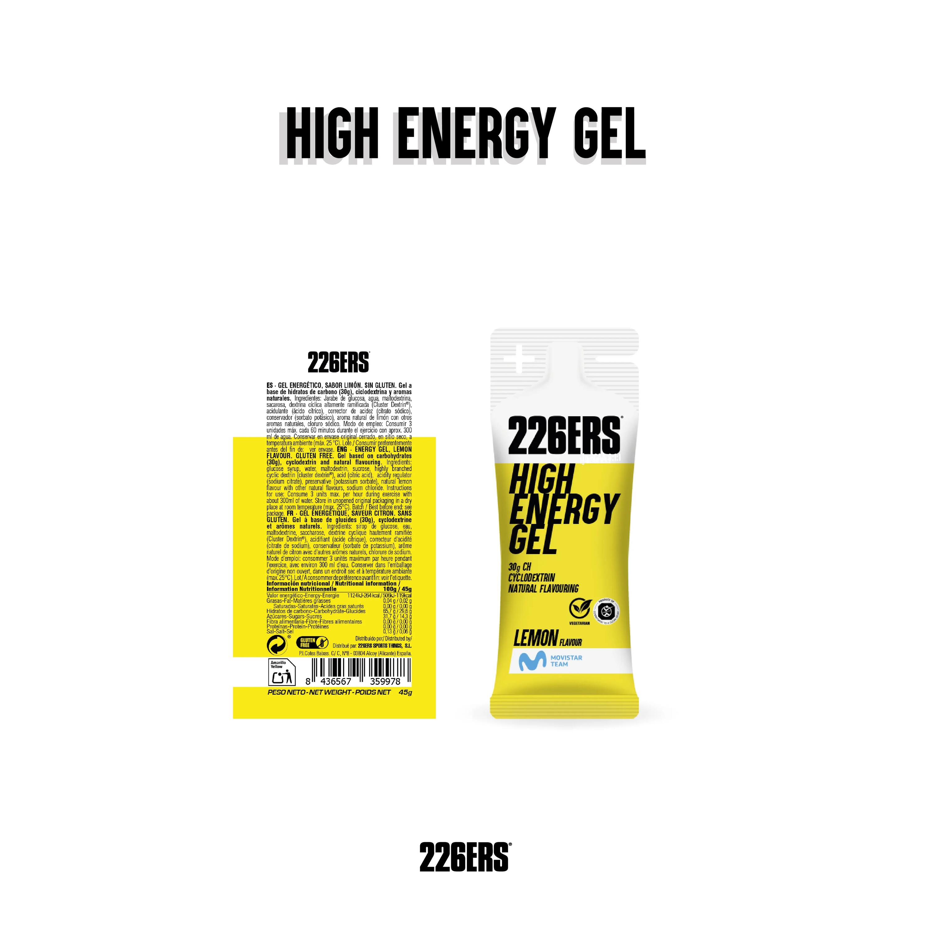 HIGH ENERGY GEL 32x45g LEMON 2/5