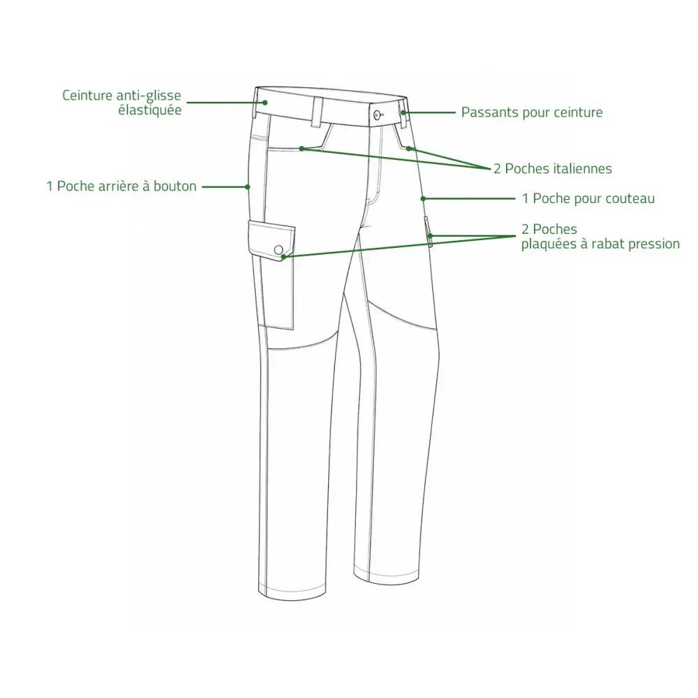Pantalon de chasse Percussion Savane léger et déperlant 3/5