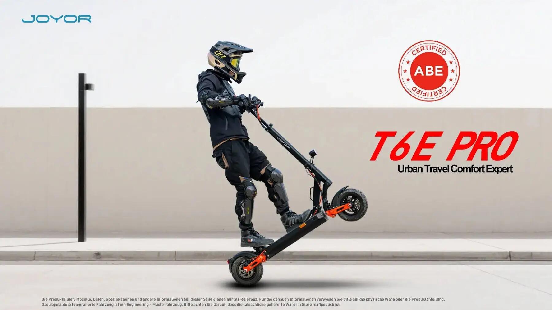 Trotinetă electrică pliabilă pentru adulți T6E Pro ABE, 48V 26Ah și roți de 10" 8/12