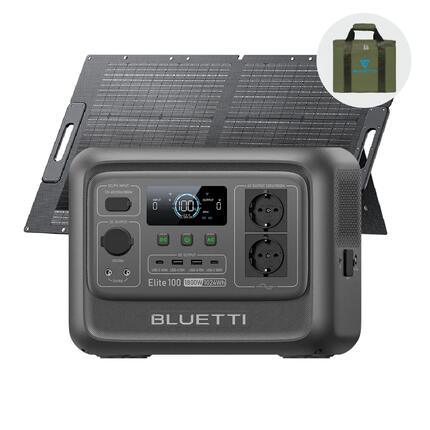 Elite 100 V2+panel 100W, 1024Wh na kemping&awarie - stacja Generator BLUETTI