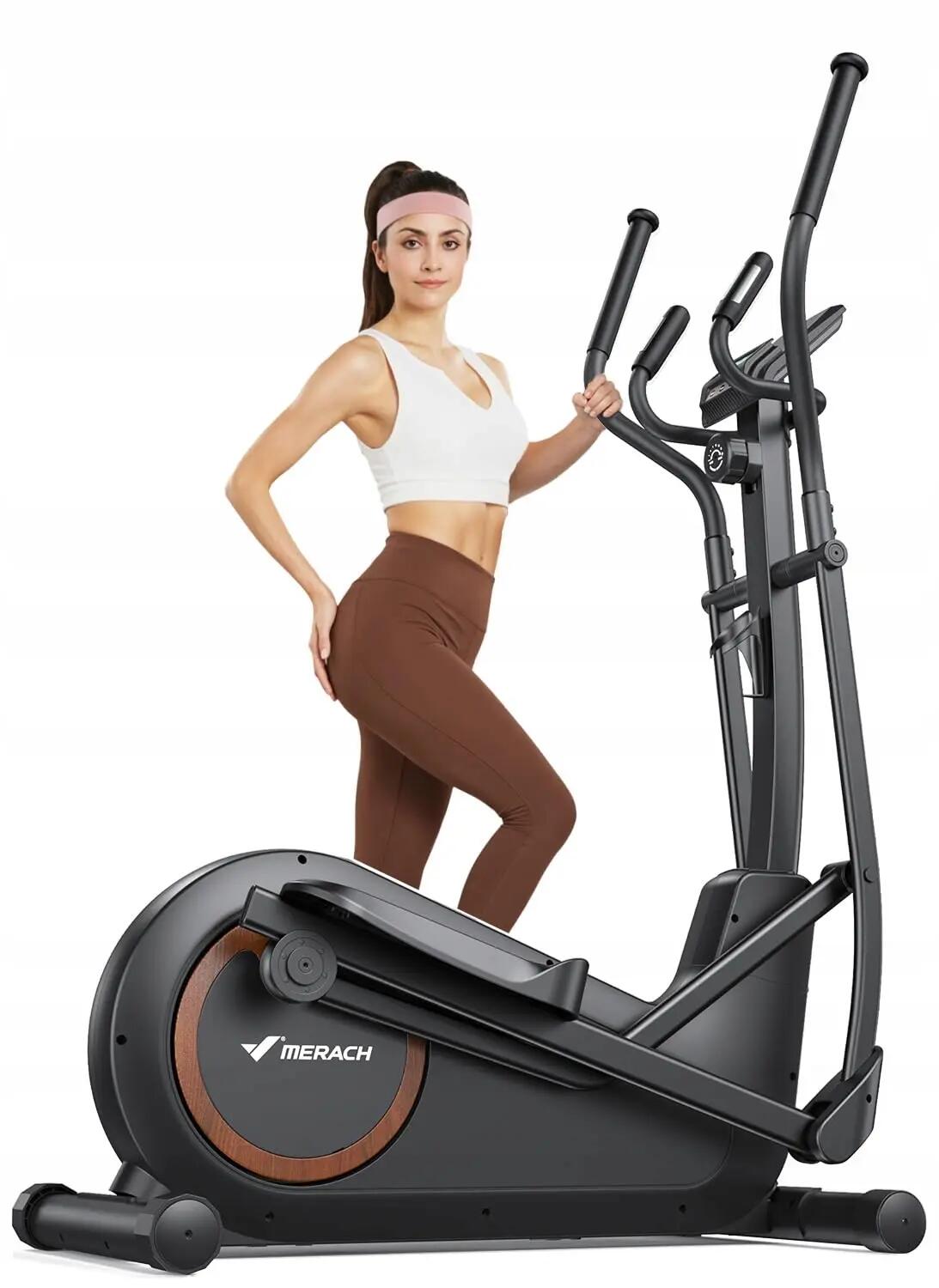 Vélo elliptique Merach 16 niveaux, foulée 42 cm , 150 kg 2/7