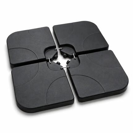 Base Modular Para Sombrilla 4 Piezas Rellenable Negro