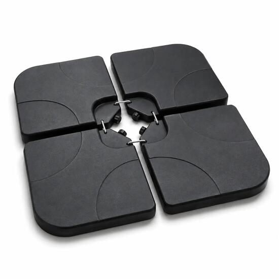Base Modular Para Sombrilla 4 Piezas Rellenable Negro
