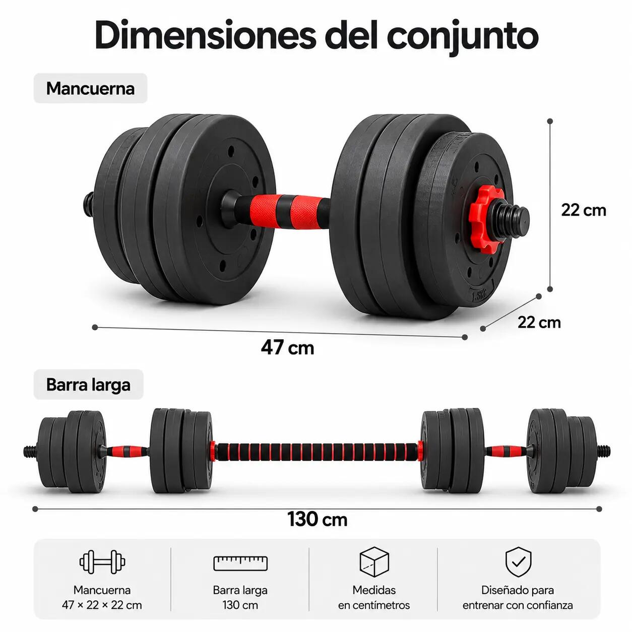Manubri regolabili con barra multifunzione 30 kg 6/7