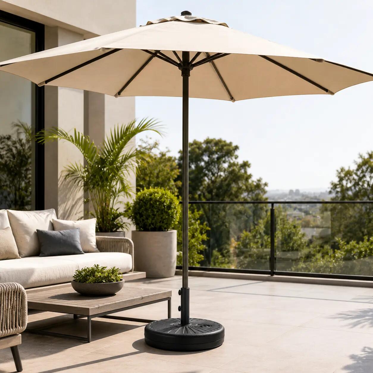 Base Para Sombrilla Rellenable 22 L Con Soporte Central 2/7