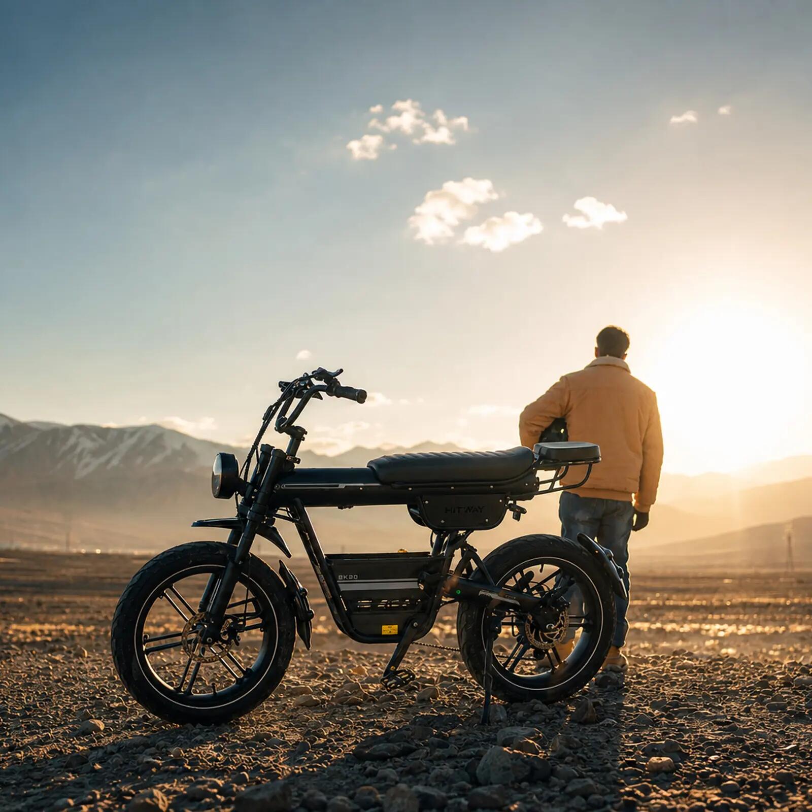 E-Bike Fatbike 20 Zoll, Moped-Style Elektrofahrrad, 1123Wh Akku, BK30 9/10