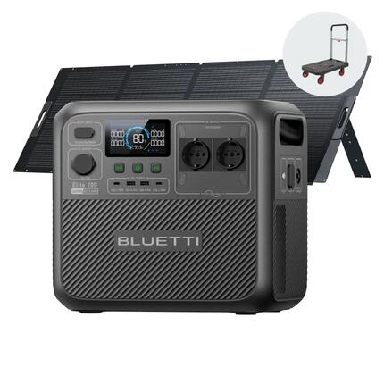 Powerstation BLUETTI Elite 200 V2 2073Wh +350W, Solar Generator Notstrom&Camping