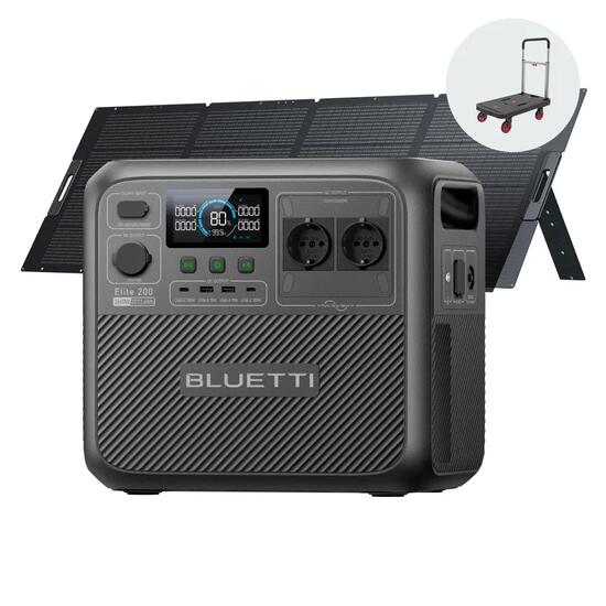 Powerstation BLUETTI Elite 200 V2 2073Wh +350W, Solar Generator Notstrom&Camping