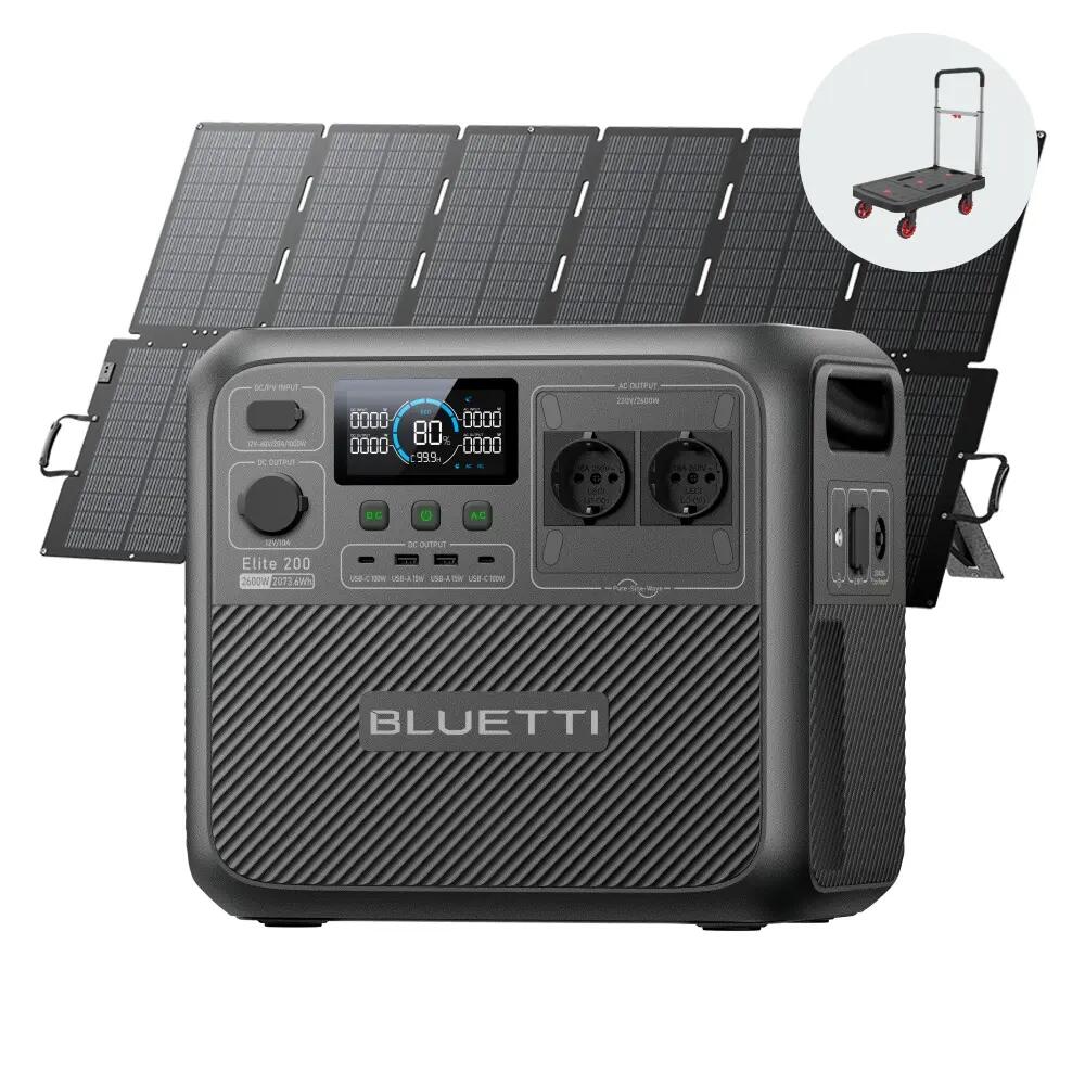 Elite 200 Solar Generator+500W Panel for Home Backup RV Travel & Off-Grid Living