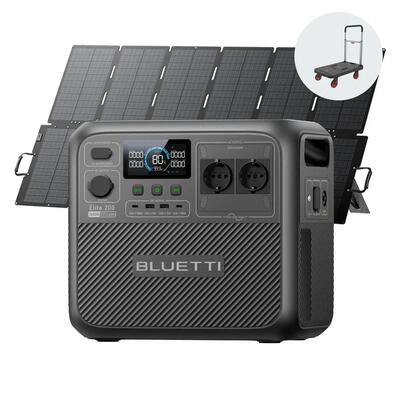 Elite 200 bluetti zonne-energiegenerator + 500w paneel voor thuisback-up