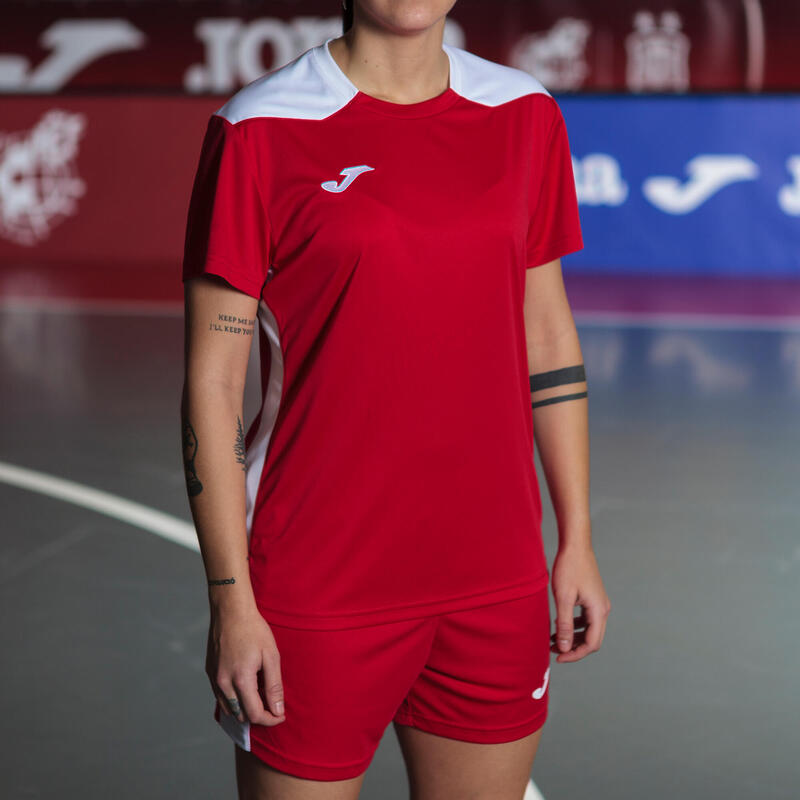 Maillot manches courtes Femme Joma Championship vi rouge blanc