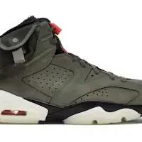 Basketball Shoes - Air Jordan 6 Travis Scott - Medium Olive