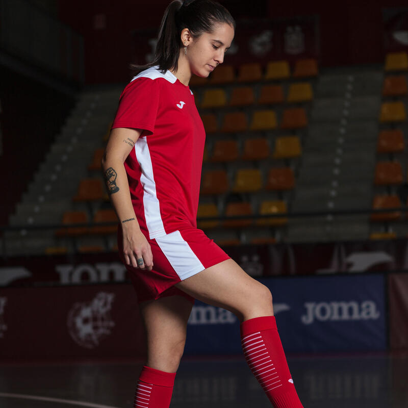 Maillot manches courtes Femme Joma Championship vi rouge blanc