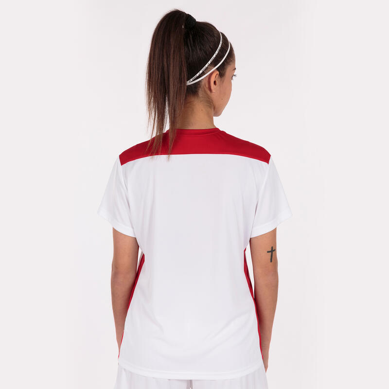 Maillot manches courtes Femme Joma Championship vi blanc rouge