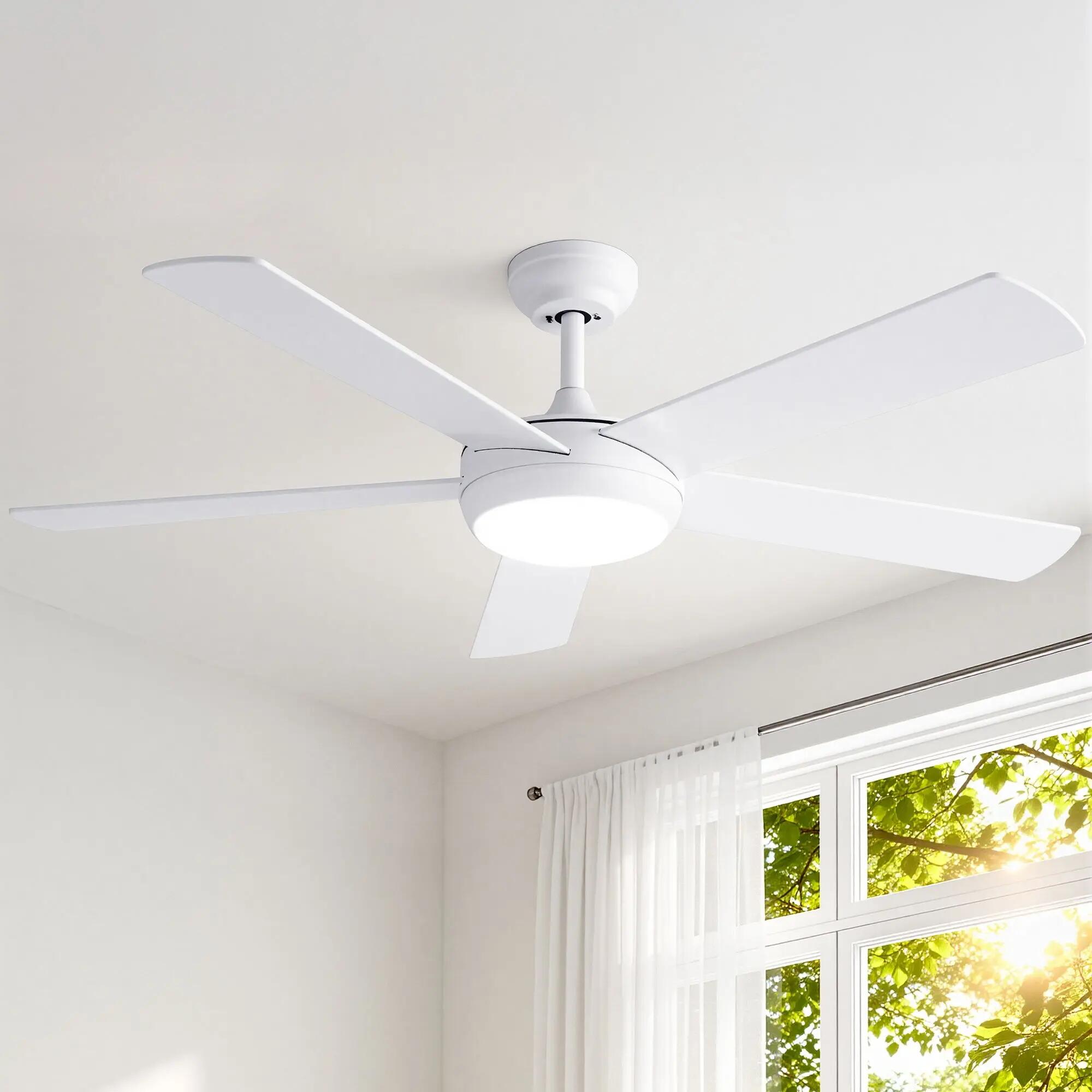 Devanti 52'' Ceiling Fan 5 Blades DC Motor w/Light w/Remote White