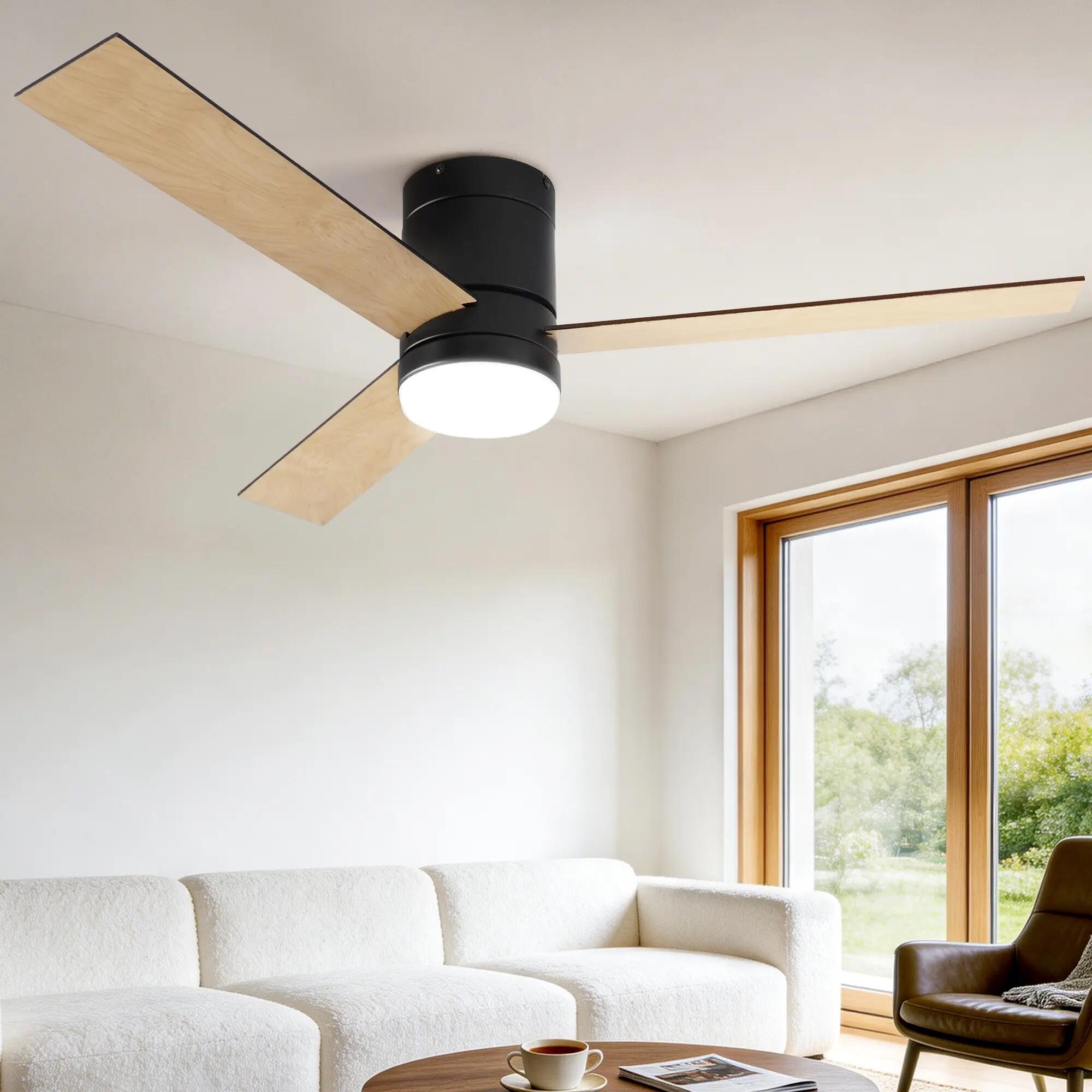 Devanti 52'' Ceiling Fan 3 Blades Double-sided DC Motor w/Light w/Remote Light W