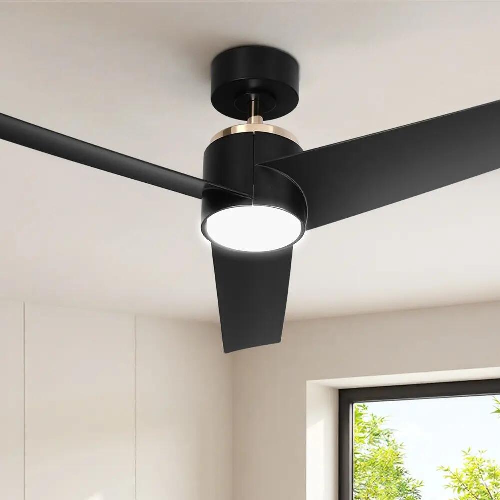 Devanti 52'' Ceiling Fan DC Motor w/Light w/Remote - Black