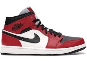 Zapatillas - Baloncesto - Air Jordan 1 Mid - Negro/Rojo/Blanco 3/4