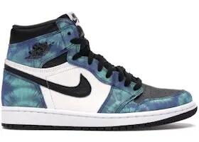 Scarpe - sport walking - donna - tie-dye Jordan 1 - bianco/blu 3/4
