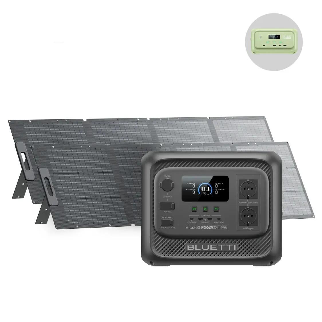 BLUETTI Generátor Elite 300 + panely 2×200W, 3014Wh pro autokaravany