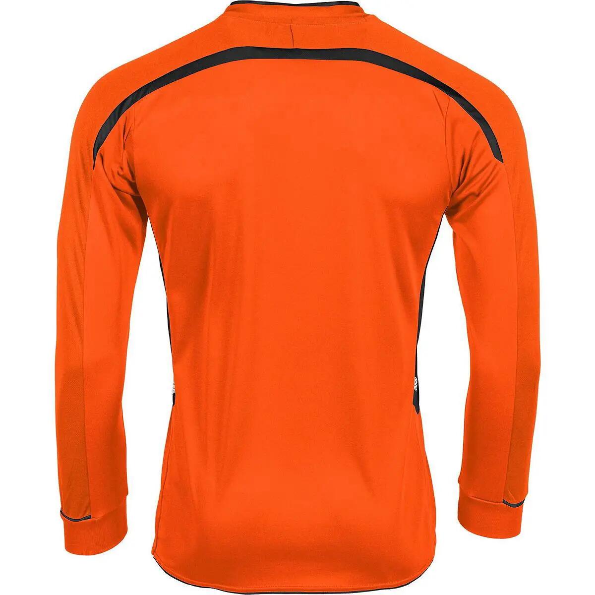 Herren - fußball - trikot - langarm - preston - orange/schwarz 5/5