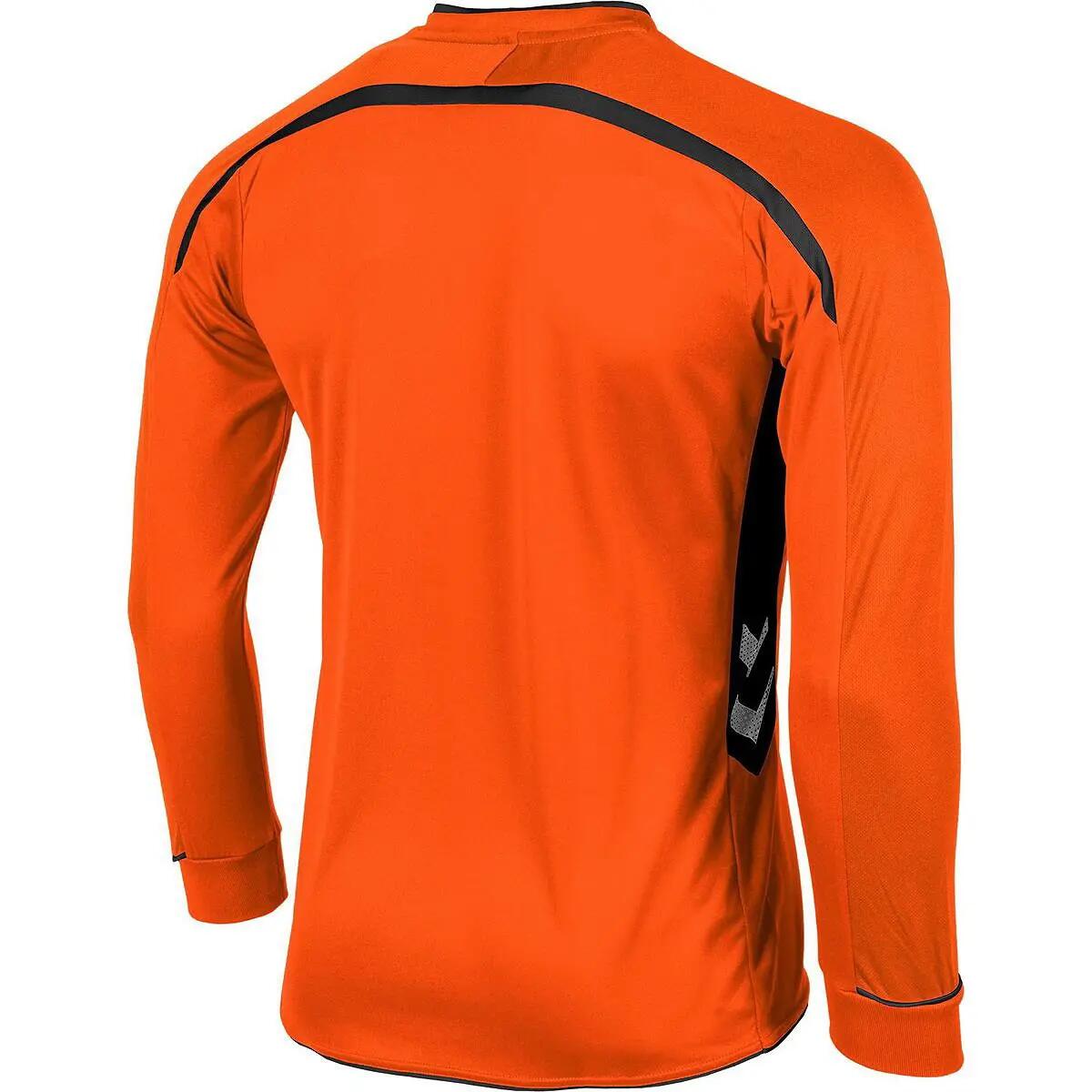 Herren - fußball - trikot - langarm - preston - orange/schwarz 4/5