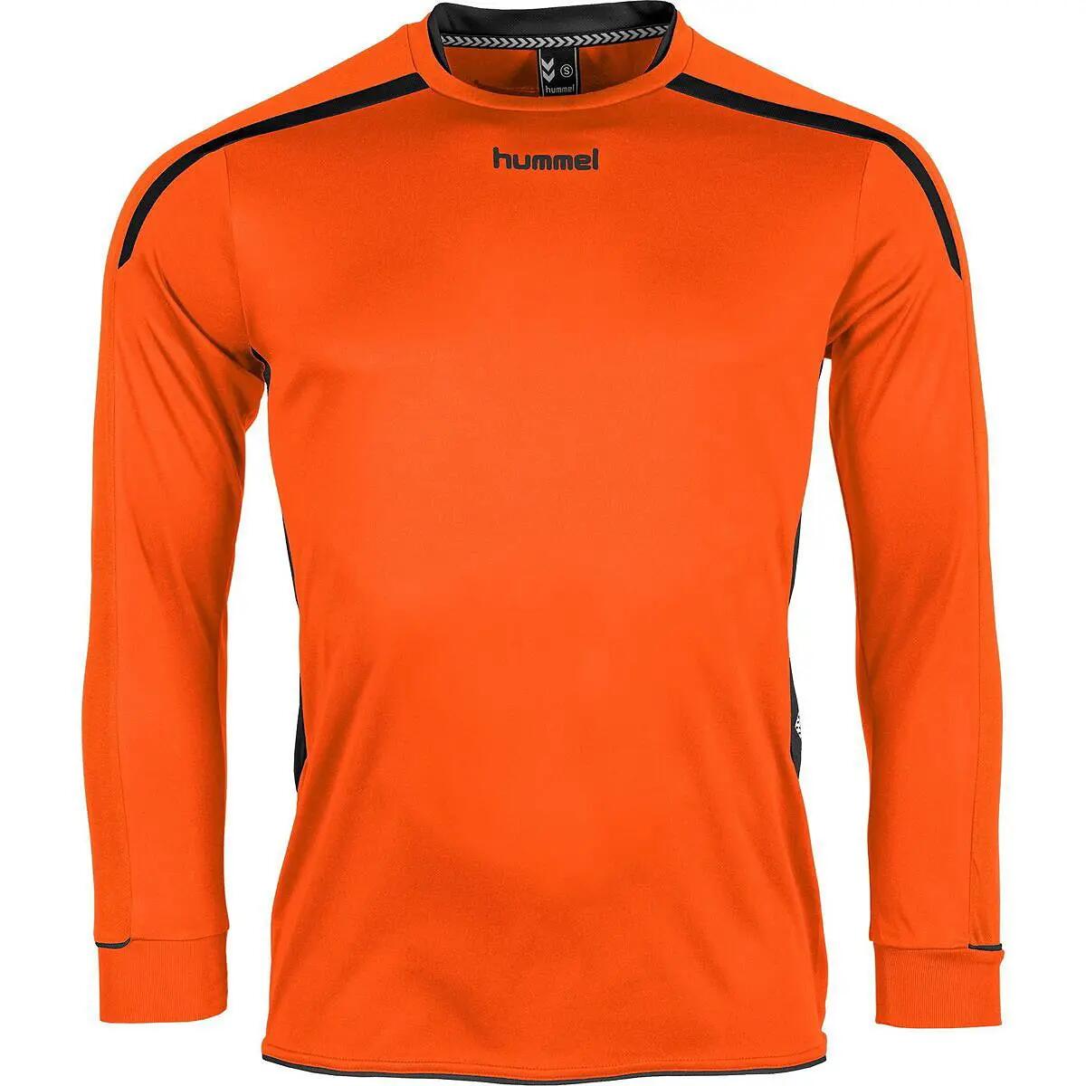 Herren - fußball - trikot - langarm - preston - orange/schwarz 2/5