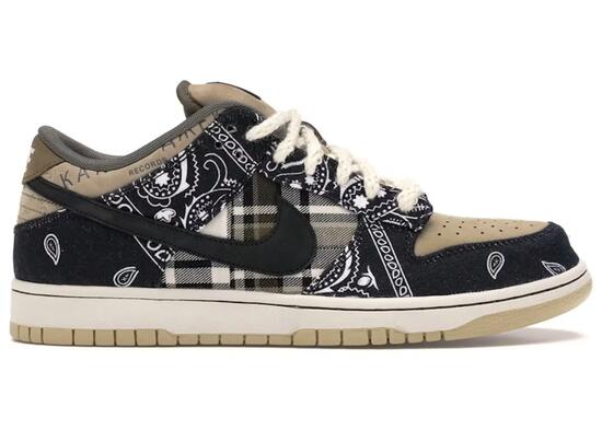 scarpe - skate - uomo - suede stampate - SB Dunk Low Travis Scott - nero