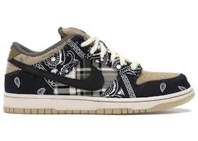 Chaussures - skate - sb dunk low travis scott - noir/beige/brun 3/4