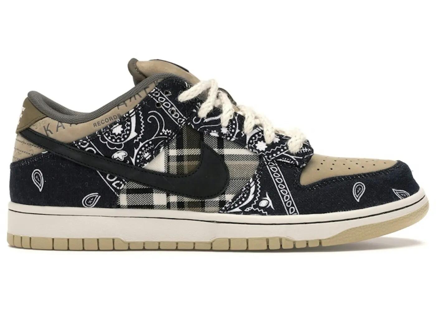Chaussures - skate - sb dunk low travis scott - noir/beige/brun 2/4