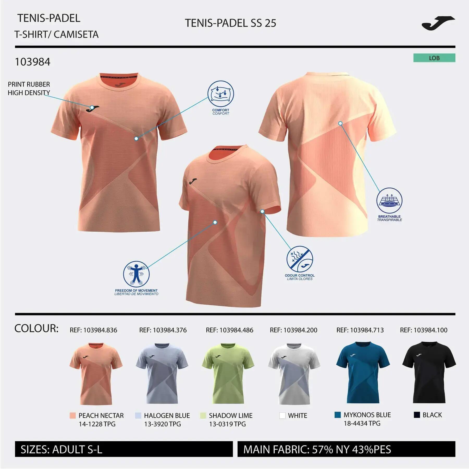 Camiseta Joma Challenge Blanco Azul 6/6