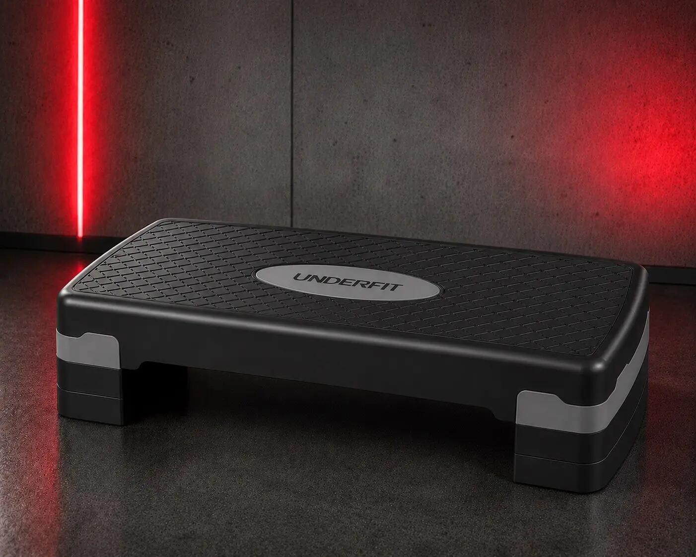 Step do ćwiczeń 3-stopniowy UNDERFIT PowerStep szary 2/6