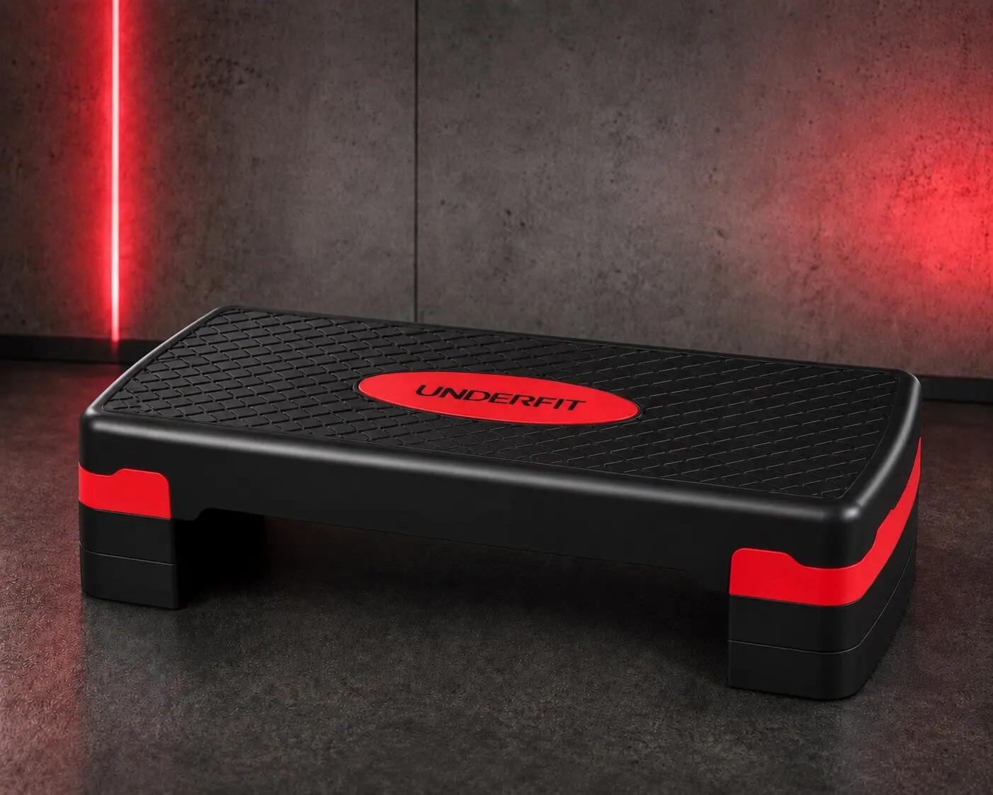 Step do ćwiczeń 3-stopniowy UNDERFIT PowerStep czerwony 2/6