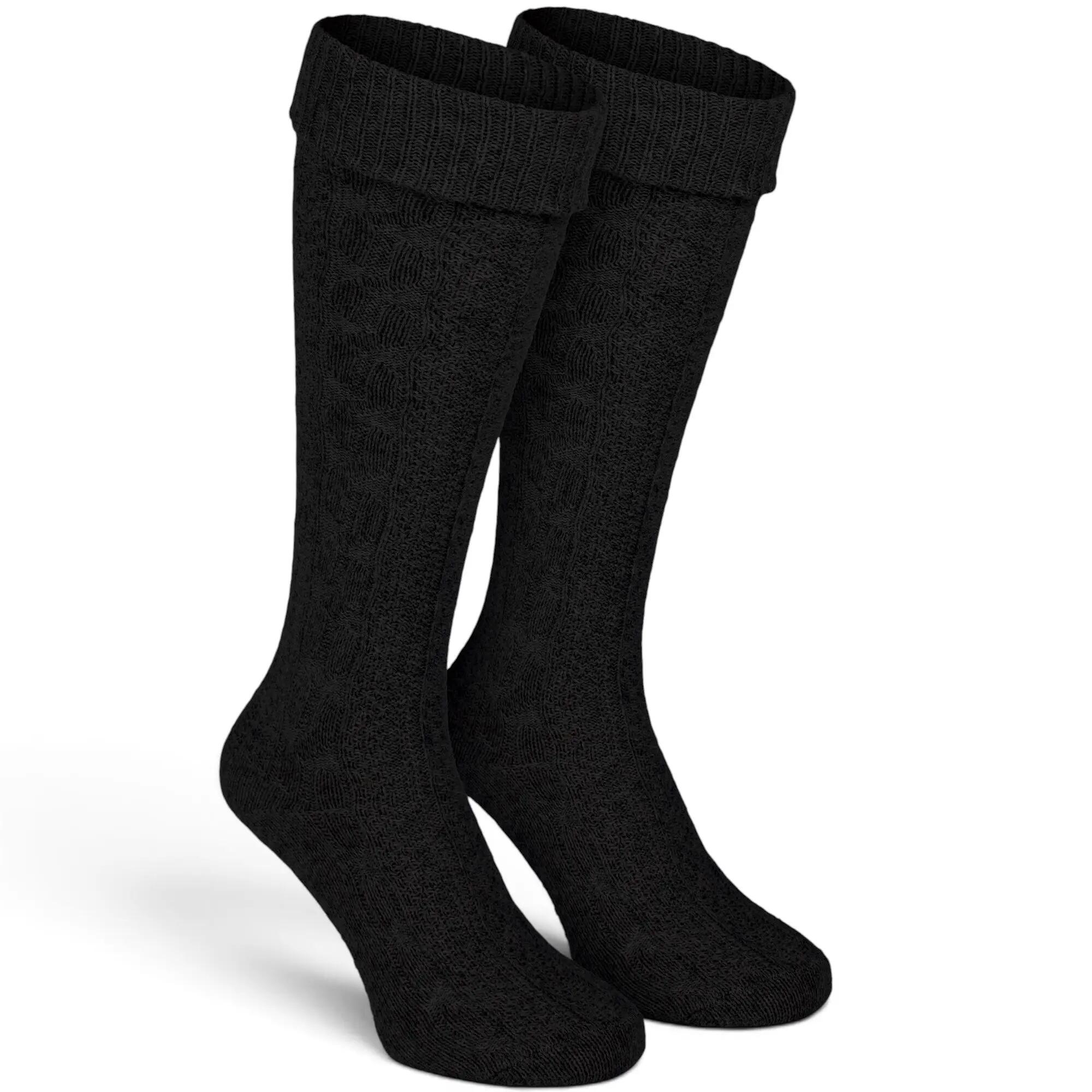Kniestrümpfe | Trachtenstil | Damen & Herren | Schwarz 2/8
