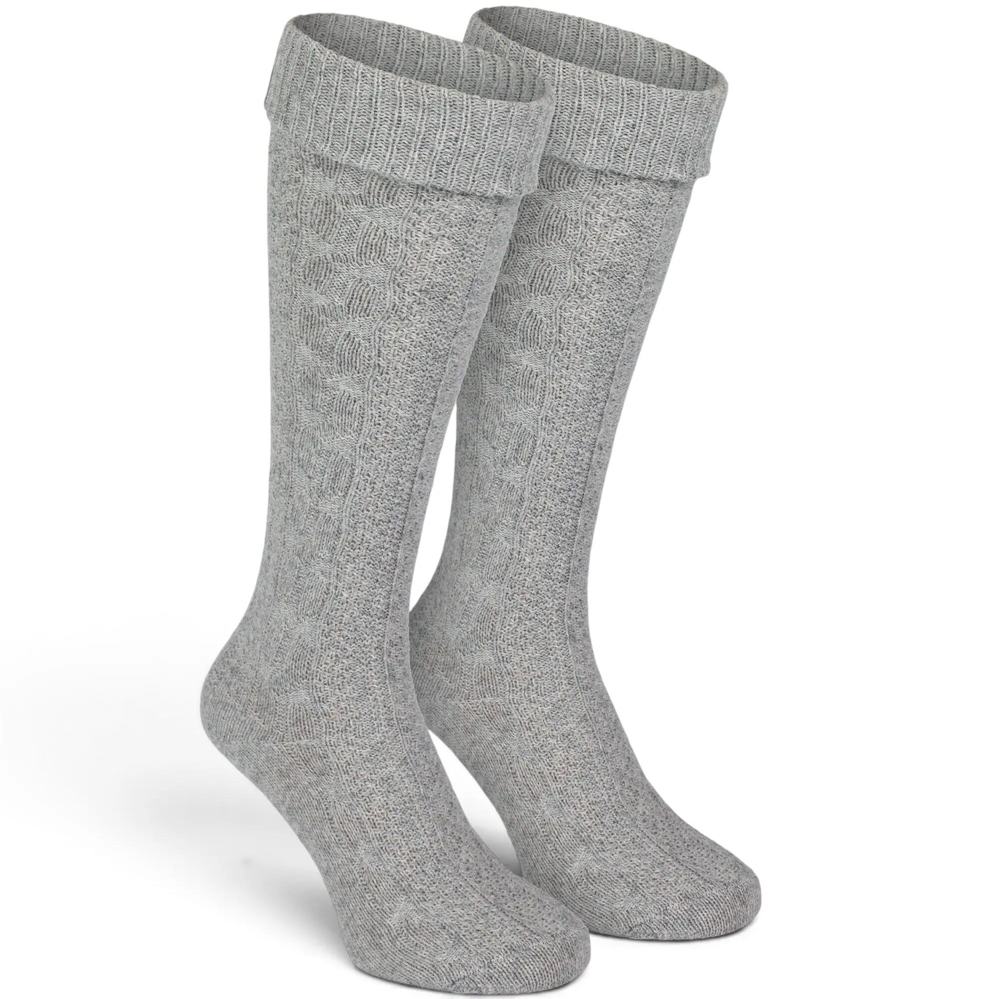 Kniestrümpfe | Trachtenstil | Damen & Herren | Grau 2/8