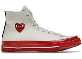 Converse Chuck Taylor All Star 70 Hi CDG PLAY - Egret Red Midsole 3/3