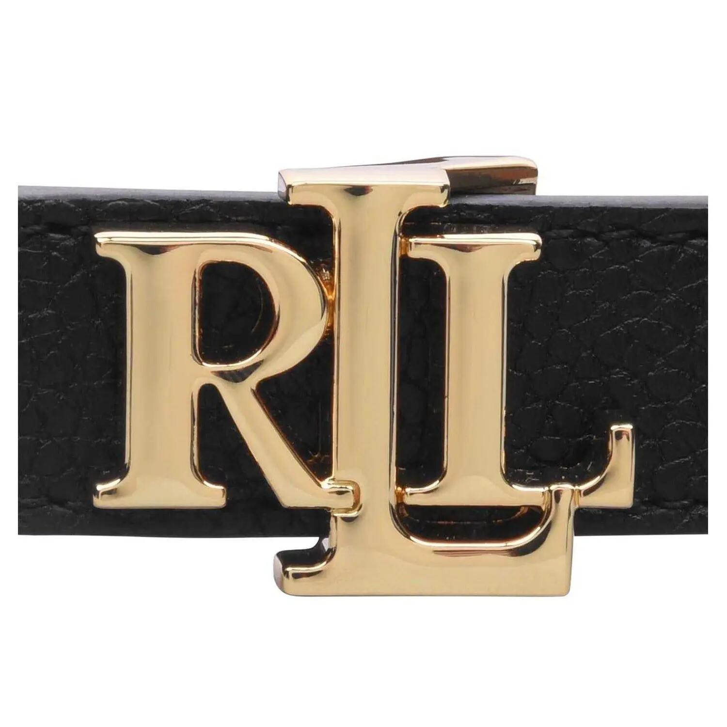 Gürtel für , Monogramm, Leder Damen Schwarz/Hellbraun 3/3