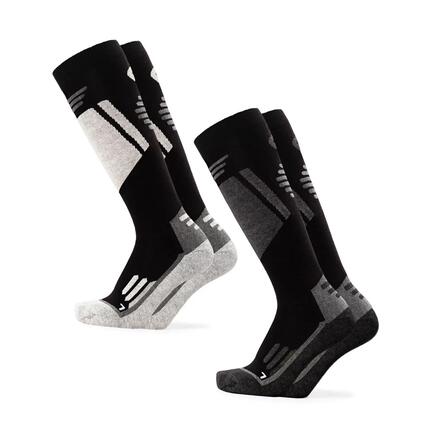 Herren & Damen Merino Skisocken 2er Pack (Modell: Toni)