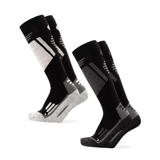 Herren & Damen Merino Skisocken 2er Pack (Modell: Toni)