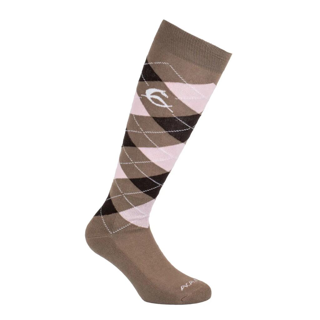 Cotton socks with diamonds