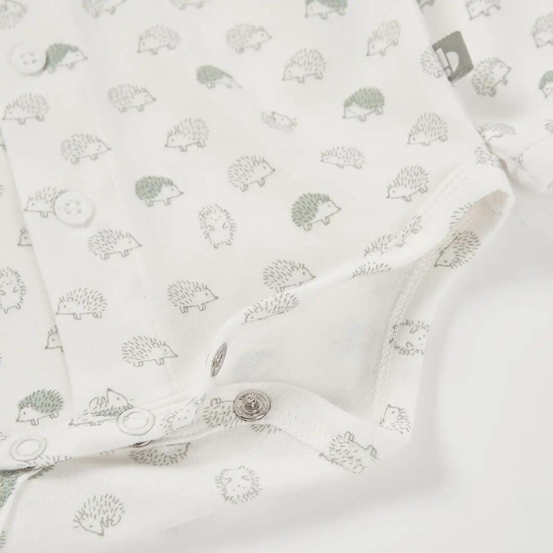 Conjunto punto bebé niño beige estampado erizos 7/7
