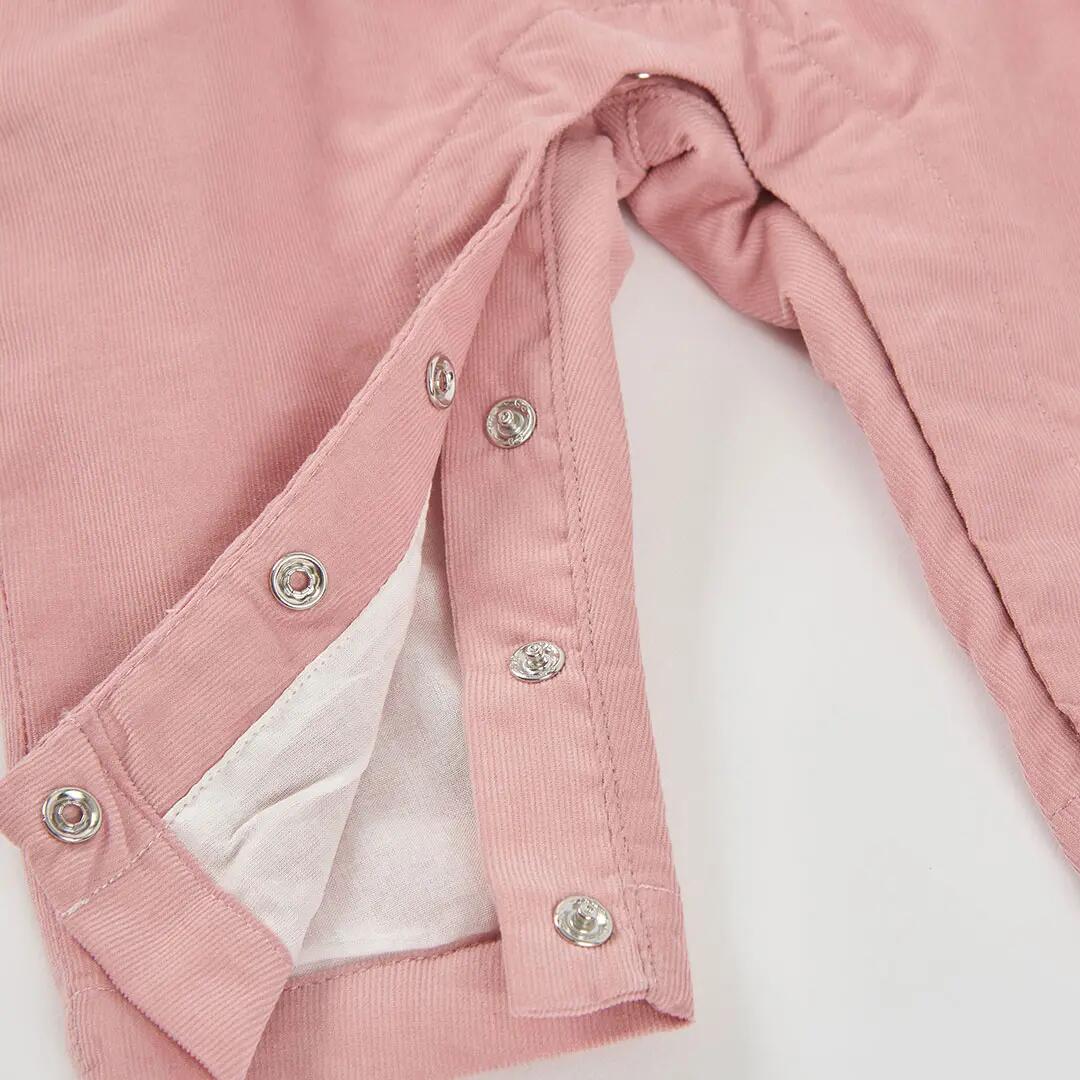 Conjunto bebé niña rosa bordado de fresas 7/7