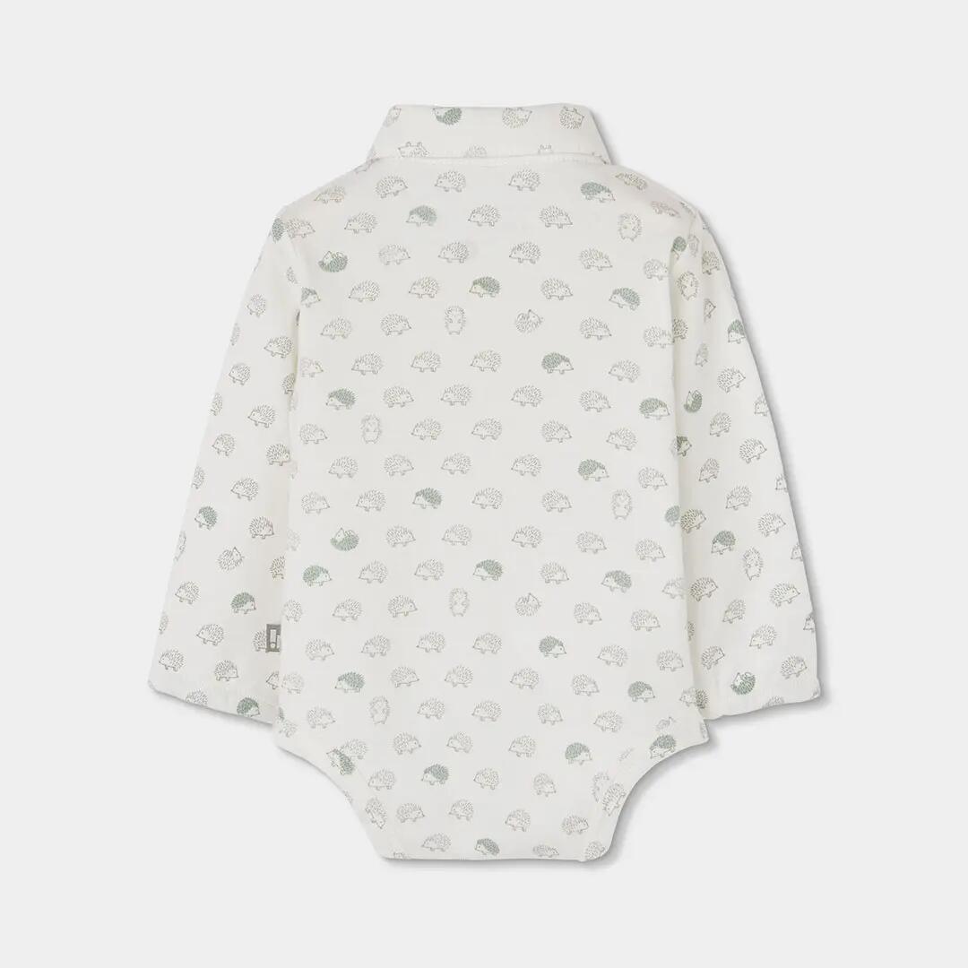Conjunto punto bebé niño beige estampado erizos 5/7