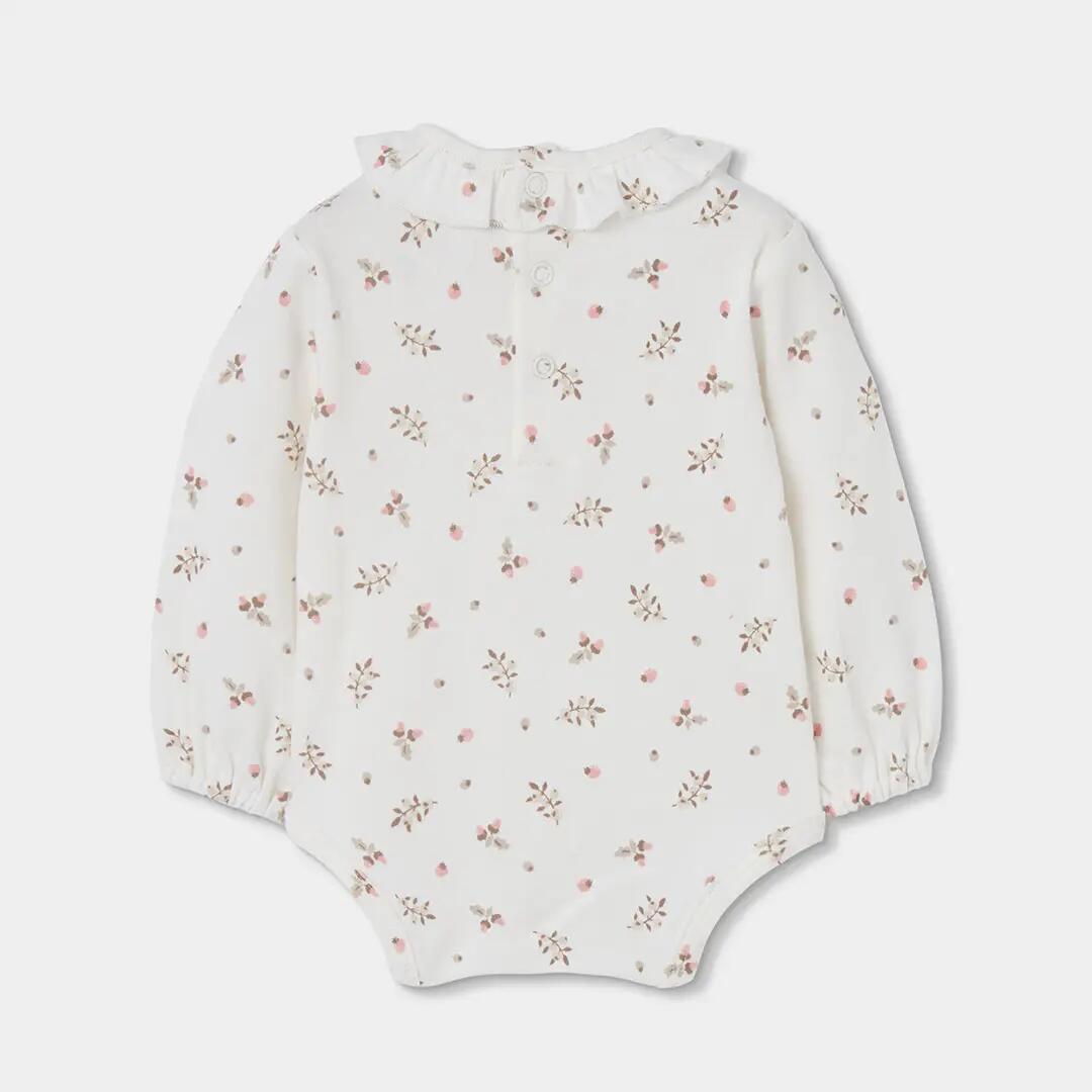Conjunto bebé niña rosa bordado de fresas 5/7