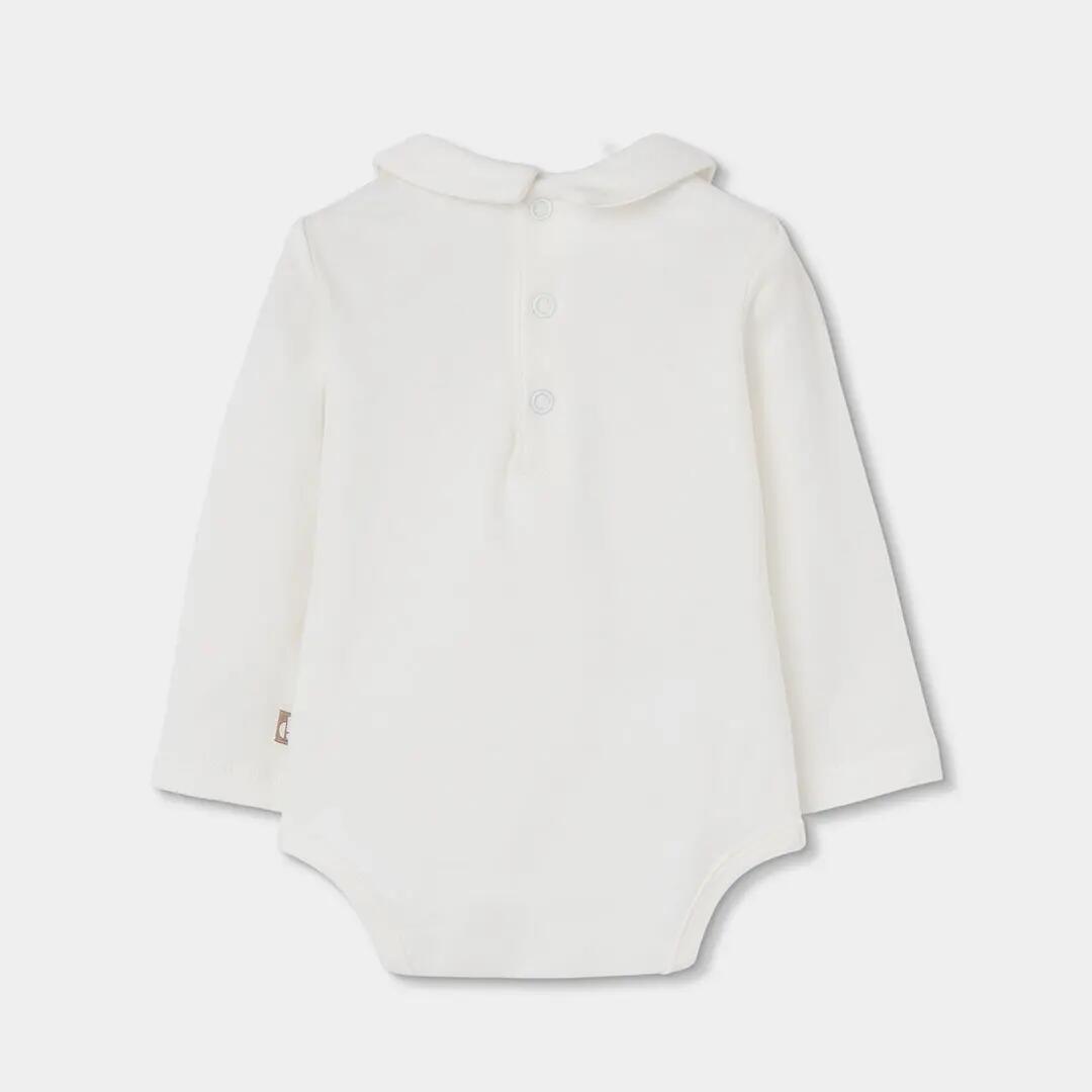 Conjunto punto bebé niño cuadros beige bordado perrito 5/7