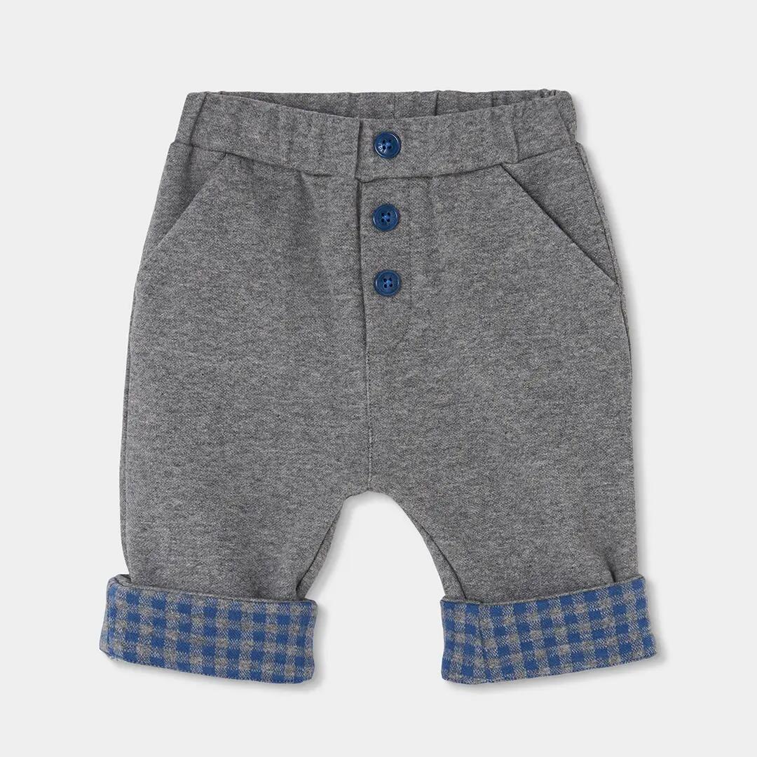 Conjunto punto bebé niño gris vigoré a cuadros 4/7