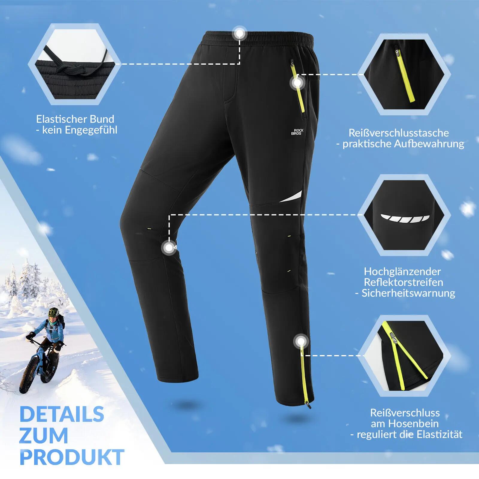 Herren Winter-Radanzug winddicht mit Fleece 5/10