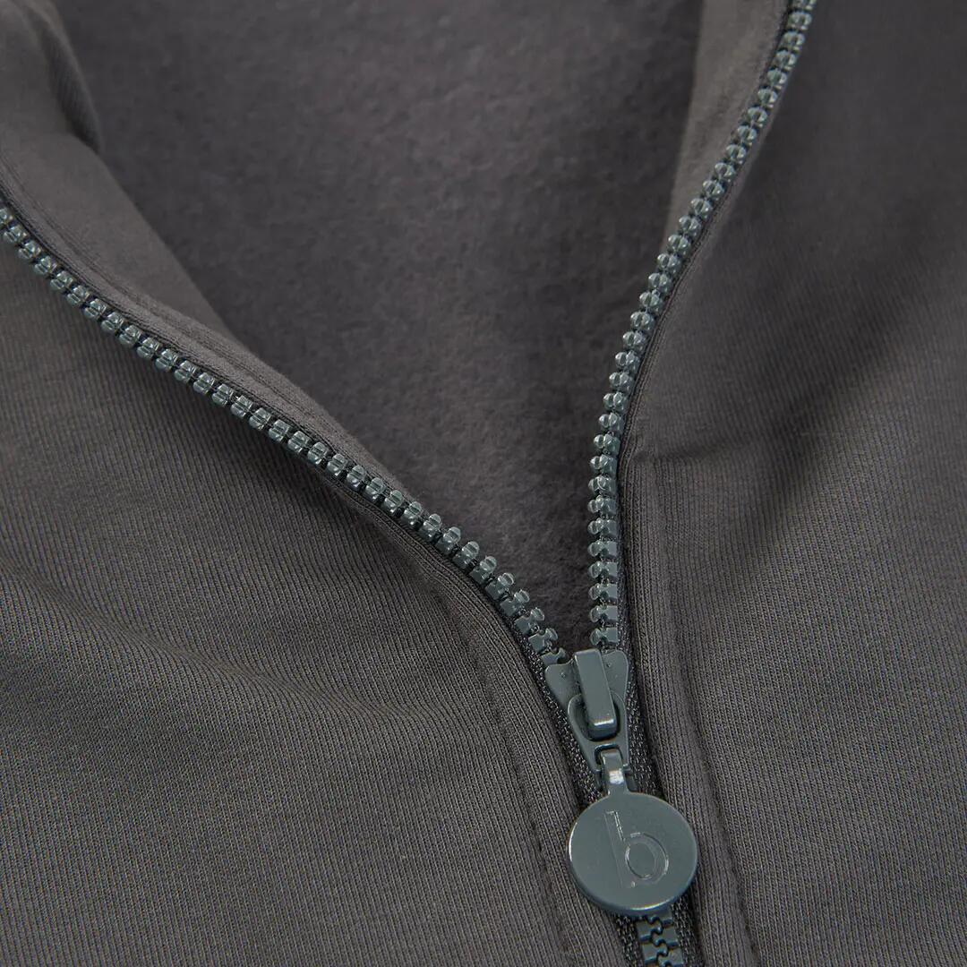 Chaqueta felpa niña gris con volantes 4/4