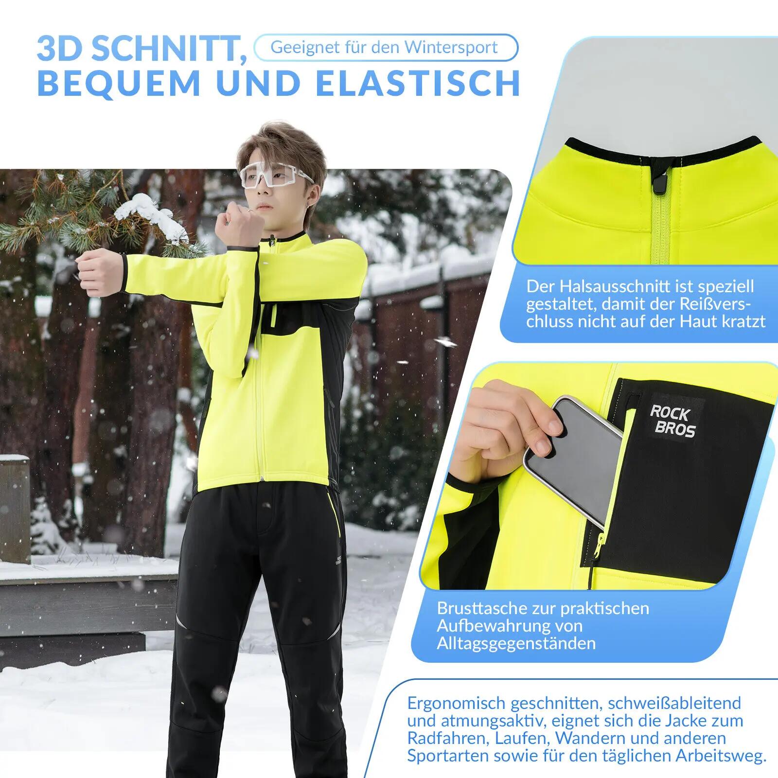 Herren Winter-Radanzug winddicht mit Fleece 4/10
