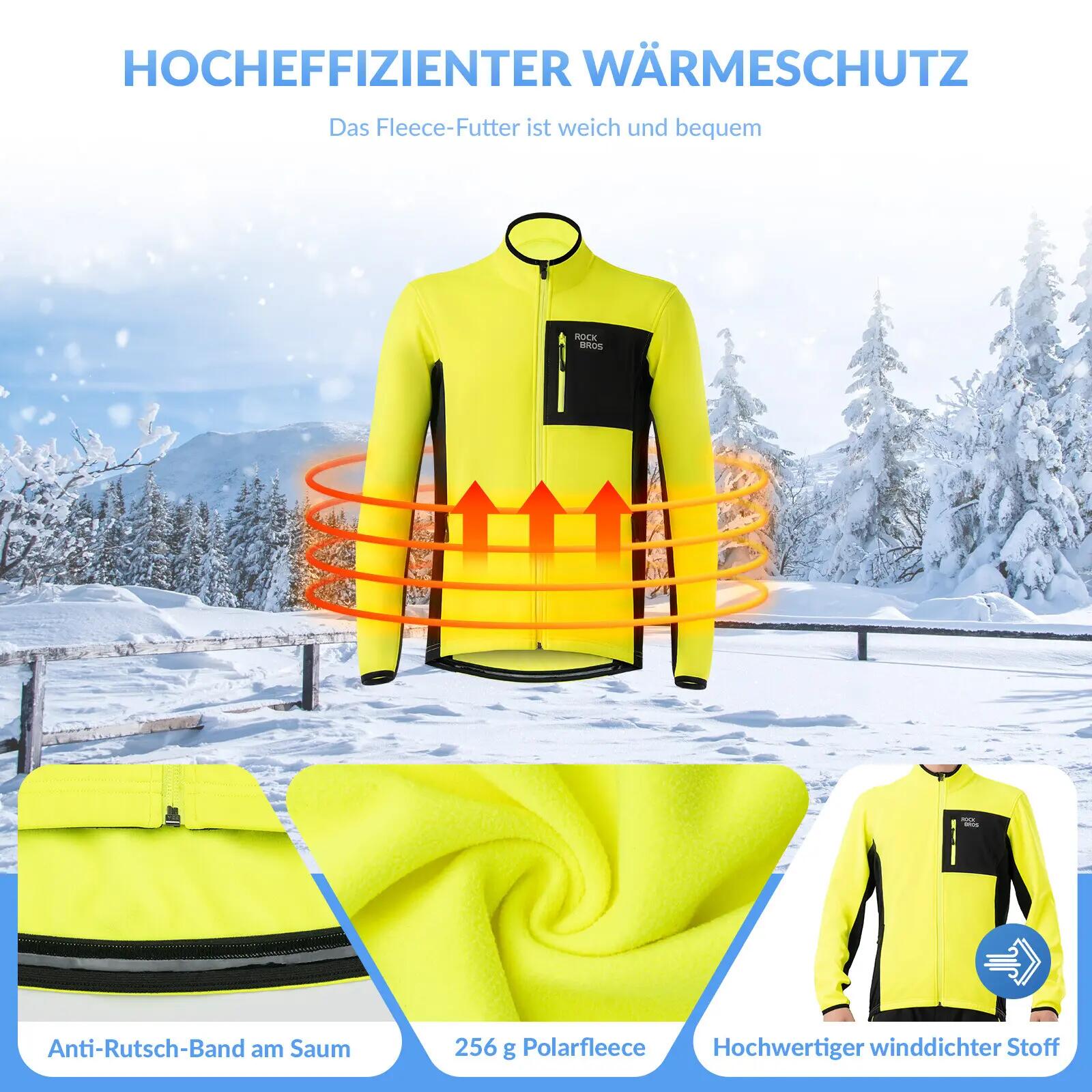 Herren Winter-Radanzug winddicht mit Fleece 2/10